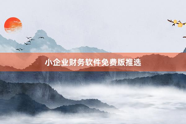 小企业财务软件免费版推选