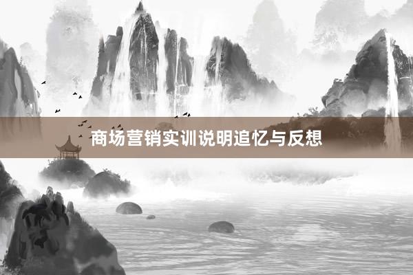商场营销实训说明追忆与反想
